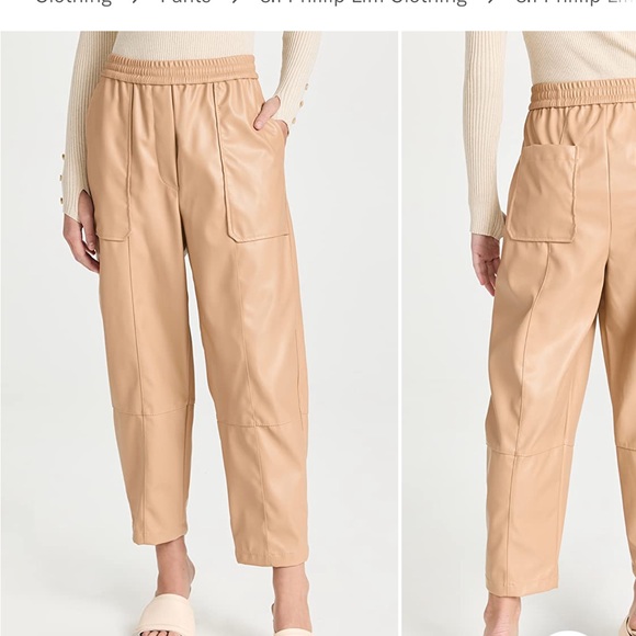 Moving sale Brand New NWT 3.1 Phillip Lim Faux Leather Pull-On Trousers XS - Picture 3 of 6
